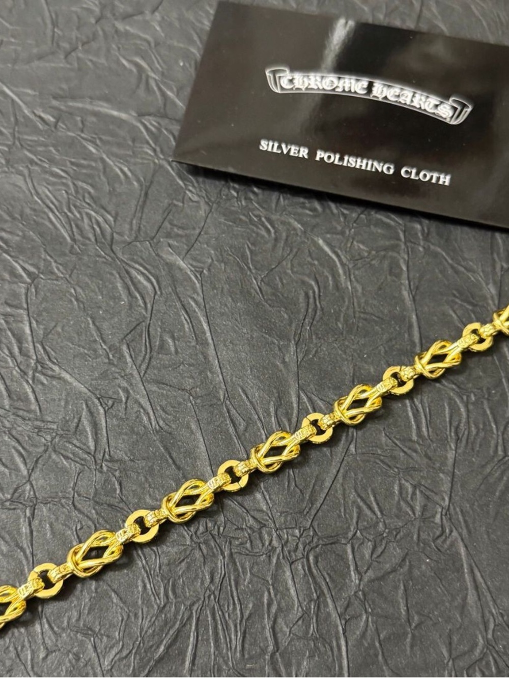 Chrome Hearts Gold Knot Link Chain Bracelet